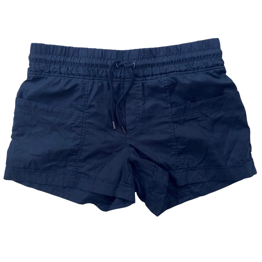 Athleta Cabo Linen 4" Short Size 14 Black Summer Vacation